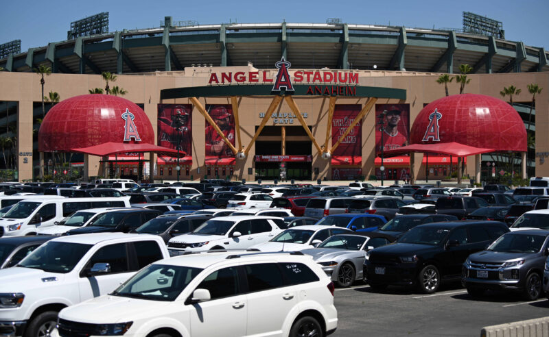 Angel Stadium Parking Lot and Entrance