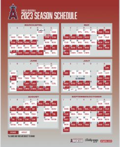 Official 2023 Los Angeles Angels Schedule Results Angels Nation